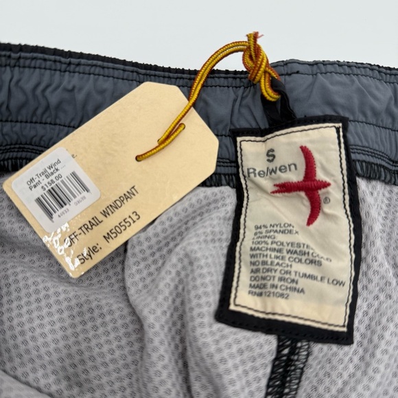 NWT Relwen Men's Off-Trail Wind Pant Black Fade Small Relaxed Breathable Nylon - Picture 5 of 12